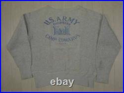 Vintage US ARMY sweat shirt soaked military USN RRL NAVY Men's L Super Rare Item