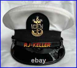 Vintage US American Master Chief Petty Officer of the Navy MCPON Visor Hat Cap