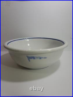 Vintage US NAVY CAPTAINS Mess Bowl 4 Star Flag Pennant TEPCO China USA 9.5 In