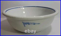 Vintage US NAVY CAPTAINS Mess Bowl 4 Star Flag Pennant TEPCO China USA 9.5 In