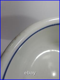 Vintage US NAVY CAPTAINS Mess Bowl 4 Star Flag Pennant TEPCO China USA 9.5 In