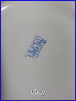 Vintage US NAVY CAPTAINS Mess Bowl 4 Star Flag Pennant TEPCO China USA 9.5 In