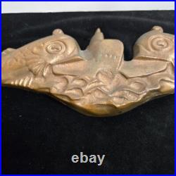 Vintage US NAVY MILITARY SUBMARINE DOLPHIN WALL PLAQUE 14.75 wide x 4 high
