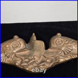 Vintage US NAVY MILITARY SUBMARINE DOLPHIN WALL PLAQUE 14.75 wide x 4 high