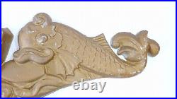 Vintage US NAVY SUBMARINE DOLPHIN PLAQUE Cast Iron 20