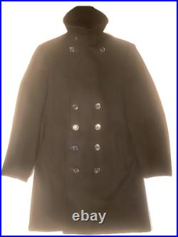 Vintage US NAVY UNIFORM Bridge Officer Coat 8 Button USN Naval Overcoat 38 Long