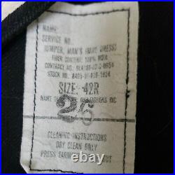 Vintage US Navy 100% Wool Jumper Mens 42R Dress Uniform Patches Recruit Portland