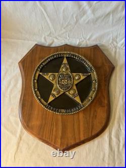 Vintage US Navy Absentee Collection Unit Law Enforcement Badge Plaque