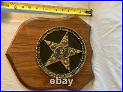 Vintage US Navy Absentee Collection Unit Law Enforcement Badge Plaque