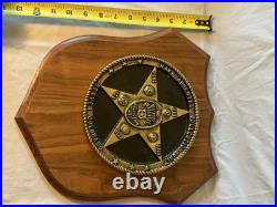 Vintage US Navy Absentee Collection Unit Law Enforcement Badge Plaque
