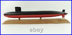 Vintage US Navy Black & Red Submarine Blank Model Trophy Award Un-used 16