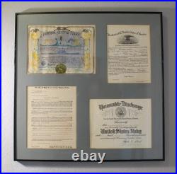 Vintage US Navy Document Grouping 1957-1967 Shellback Commission Discharge