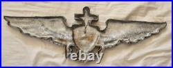 Vintage US Navy Naval Aviator Pilot Wings Fiberglass Decorative Wall Plaque