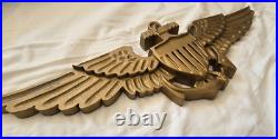 Vintage US Navy Naval Aviator Pilot Wings Fiberglass Decorative Wall Plaque