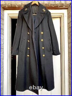 Vintage US Navy Officer Long Wool Bridge Dress Coat