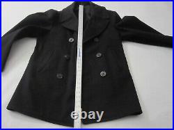 Vintage US Navy Peacoat Wool Men's Size 40 Corduroy Pockets 1965 Black