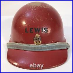 Vintage US Navy Private SuperGlas Fibre Metal Fiberglass Duck Bill Hard Hat