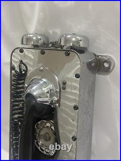 Vintage US Navy Submarine/ Battleship Bulkhead Chrome Plated Metal Rotary Phone
