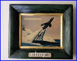 Vintage US Navy Submarine USS Tunny SSG 282 Photo Plaque Hand Made Frame
