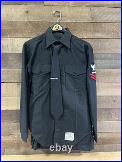 Vintage US Navy Submariners Button Up Uniform Black With 4 Pairs Of Pants
