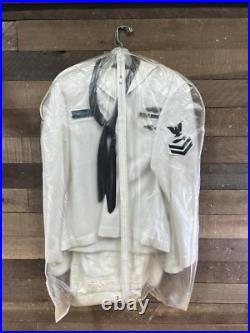 Vintage US Navy Submariners Uniform White WithBadges Medals