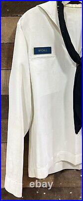 Vintage US Navy Submariners Uniform White WithBadges Medals