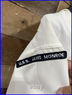 Vintage US Navy Submariners Uniform White WithBadges Medals