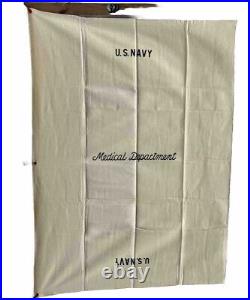 Vintage US Navy Wool Blanket WWII Wool Cream Medical Dept Amazing Condition