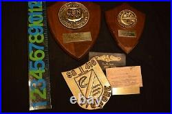 Vintage US SUBMARINE Plaque SS-419 TIGRONE Lot Solid Brass