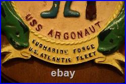 Vintage US SUBMARINE USS Argonaut SS 475 Painted Solid Aluminum