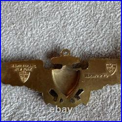 Vintage US USMC Navy Aviator Wings Gold Tone N. S. Meyer New York Serial No 270