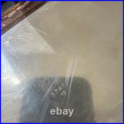 Vintage USN Navy 21 Silver Plated Serving Tray Stamped 1741 WWII