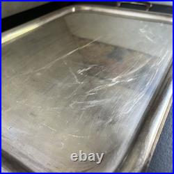 Vintage USN Navy 21 Silver Plated Serving Tray Stamped 1741 WWII