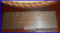 Vintage USN Navy Cast & Wood Plaque Wall Hanging US Atlantic Fleet Mistralaunt