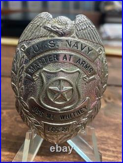 Vintage USN Navy Master at Arms Badge USS Mount Whitney LCC-20 Rare Find