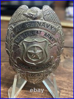 Vintage USN Navy Master at Arms Badge USS Mount Whitney LCC-20 Rare Find