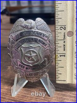Vintage USN Navy Master at Arms Badge USS Mount Whitney LCC-20 Rare Find