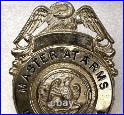 Vintage USN Navy Master at Arms MAA Badge USS Kaskaskia (AO-27)