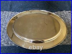 Vintage USN US Navy International Silver Plate 18 Oval Serving Platter Tray