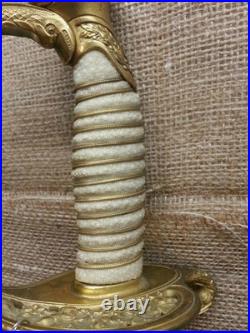 Vintage USN US Navy Officers Dress Presentation Sword M-1852 Model Super Nice