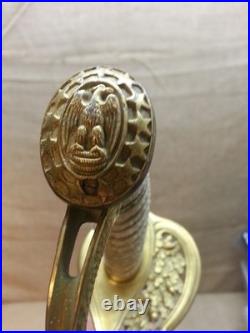 Vintage USN US Navy Officers Dress Presentation Sword M-1852 Model Super Nice