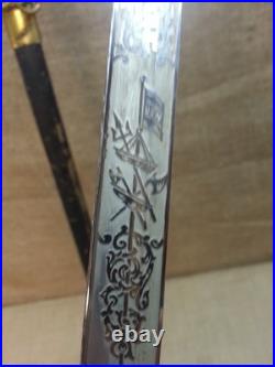 Vintage USN US Navy Officers Dress Presentation Sword M-1852 Model Super Nice