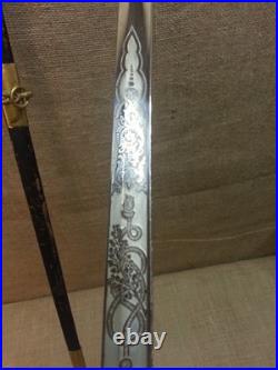 Vintage USN US Navy Officers Dress Presentation Sword M-1852 Model Super Nice