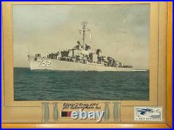 Vintage USN US Navy USS Cunningham 752 Battleship Islands Bombarded Photo