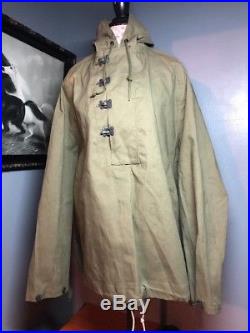 Vintage USN Wet Weather Parka Jacket WWII Deck Hand Military -AMAZING Condition
