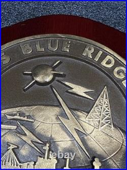 Vintage USS BLUE RIDGE LCC-19 Commanding Officer Plaque