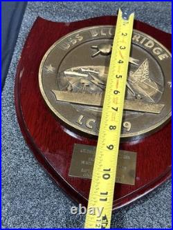Vintage USS BLUE RIDGE LCC-19 Commanding Officer Plaque