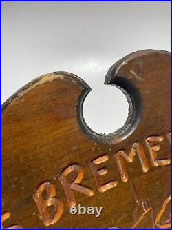 Vintage USS Bremerton Ship Plaque CARVED Wood US Navy Military