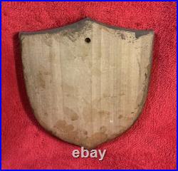 Vintage USS HALIBUT SSN 587 SOLID BRASS MEDALLION ON WOODEN PLAQUE VERY GOOD