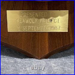 Vintage USS Key West SSN-722 Submarine Plaque Seawolf Project 1987 Commissioning